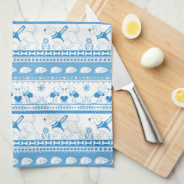 Guide Hund Tale Labs Mönster - Blue - Kökshandduk