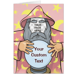 Guide med ansikte hälsningskort