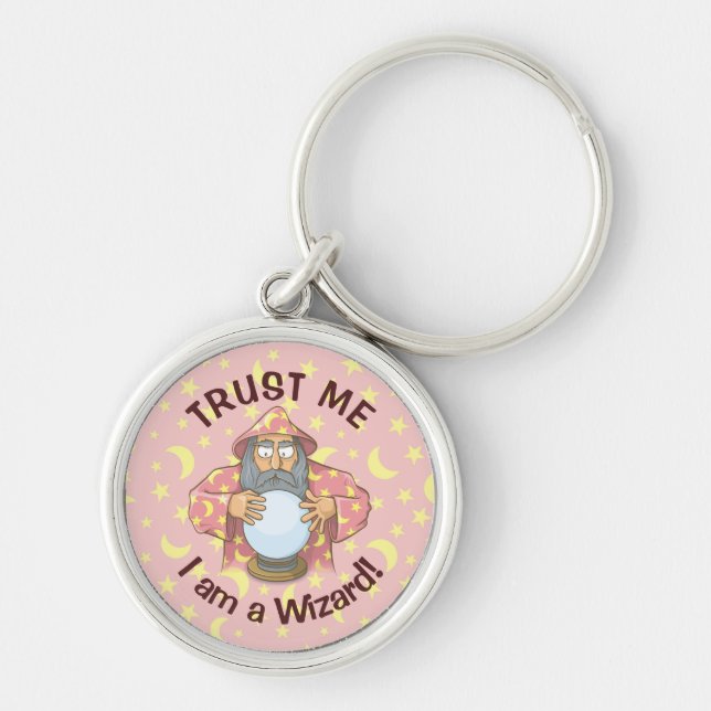 Guide med Boll Rund Silverfärgad Nyckelring (Framsidan)