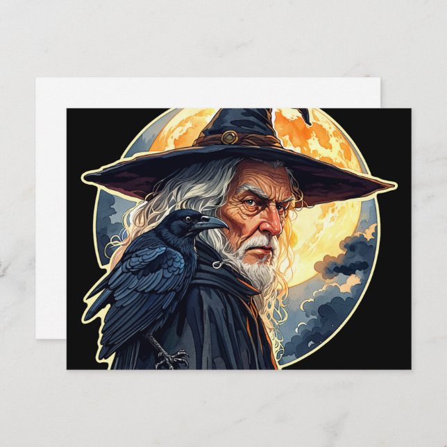 Guide med en råg - Halloween Fläkt Roligt 2 Vykort (Fram/baksida)