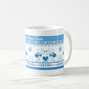 Guide Service Hund Puppy Training Lab Blue Kaffemugg
