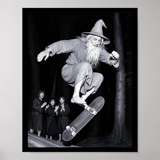 Guide Skateboarding Funny Meme Skater Halloween G Poster (Framsidan)
