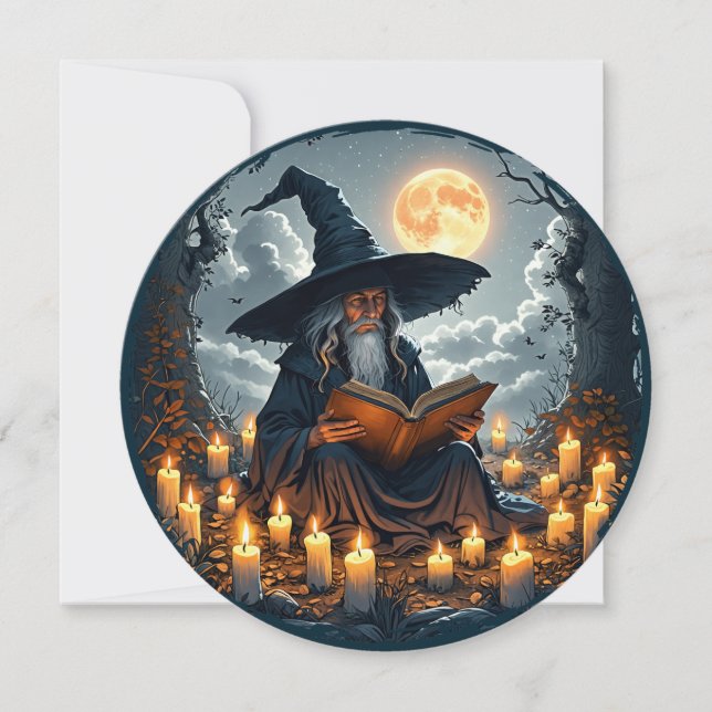 Guide som läser Bok - Wicca Halloween 2 (Framsida)