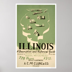 Guide till Illinois 1940 WPA Poster