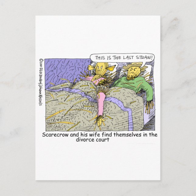 Guide till Oz Fågelskrämma Funny Tecknad Mugg Tees Vykort (Framsida)