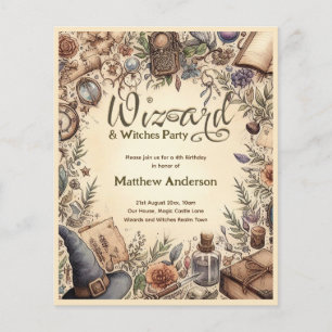 Guide Witches Party Vintage Magic Trollspö Hats Flygblad