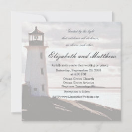 Guided by the Light Lighthouse Wedding Invitation Inbjudningar