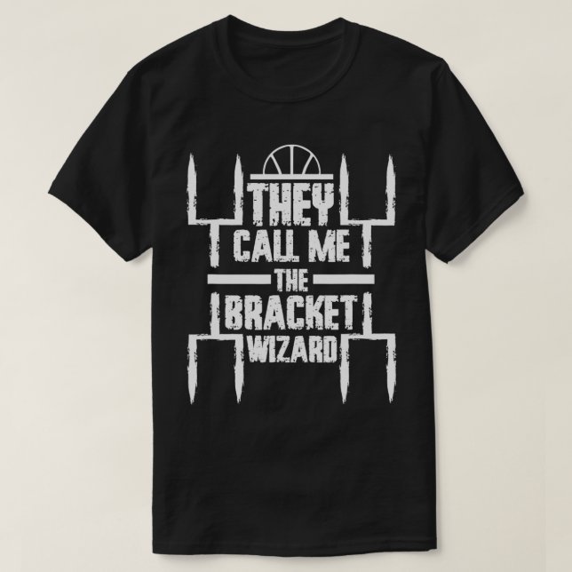 Guiden Basketball Bracket Gift Ringar Galenhet T Shirt (Design framsida)