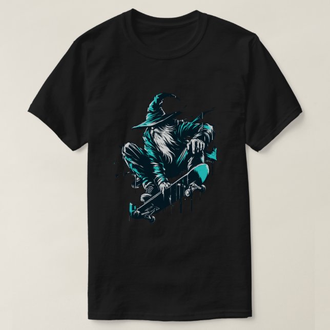 Guiden coola blå skridskor t shirt (Design framsida)
