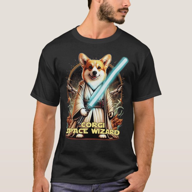 Guiden Corgi Space T Shirt (Framsida)