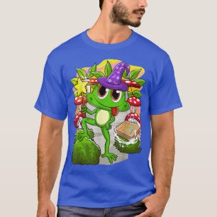 Guiden Cottagecore Frog Summoning Pizza Älskare Mu T Shirt