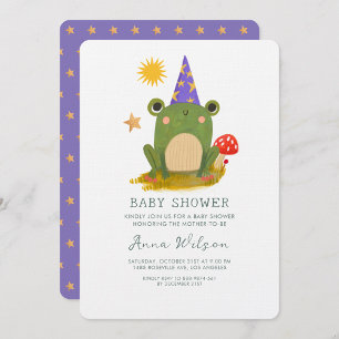 Guiden Cute Frog Cute Baby Shower-inbjudan Inbjudningar