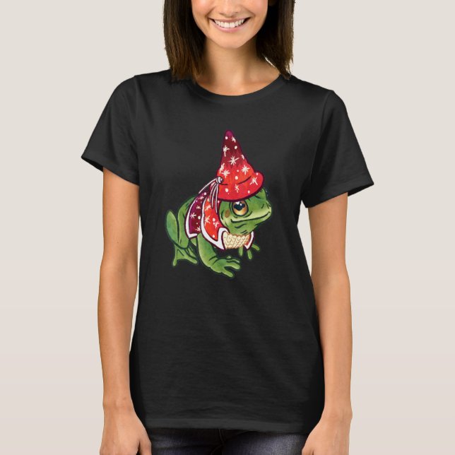 Guiden Cute Magic Red Robed Frog T Shirt (Framsida)