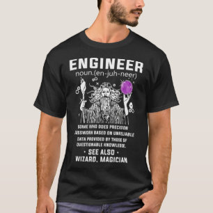 Guiden Definition av ingenjör även Magician Funny  T Shirt