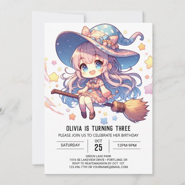 Guiden Fågeldag i Cute Enchanted Inbjudningar (Framsida)