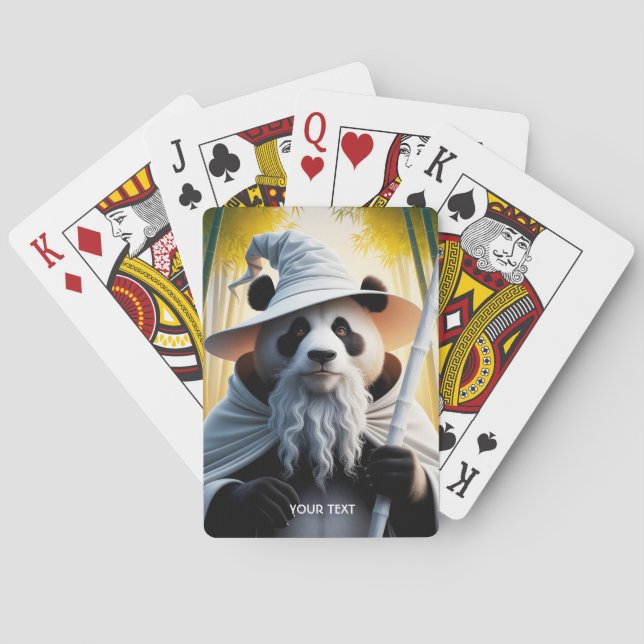 Guiden Fantasy Cute Old Panda Casinokort (Baksidan)