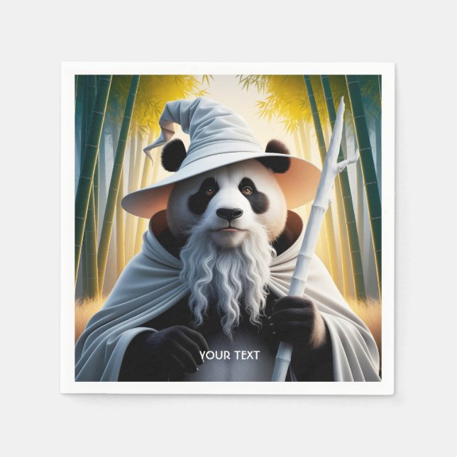 Guiden Fantasy Cute Old Panda Pappersservett (Framsidan)