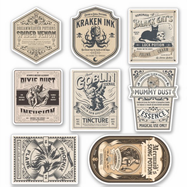 Guiden för Halloween-platsetikett Klistermärken (Framsida)