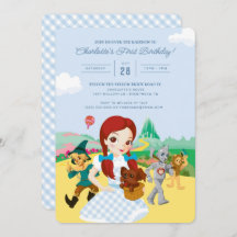 Guiden för Oz första födelsedagsinbjudan