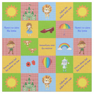 Guiden för Oz Quilt Blocks Red/Grönt Tyg
