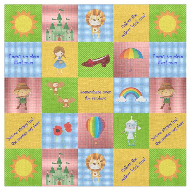 Guiden för Oz Quilt Blocks Red/Grönt Tyg (Närbild)