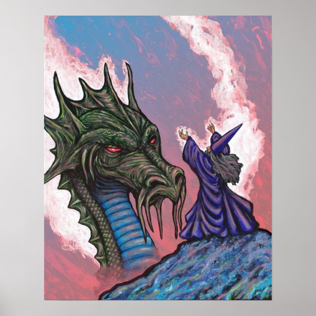 Guiden grönt Dragon Poster (Framsidan)