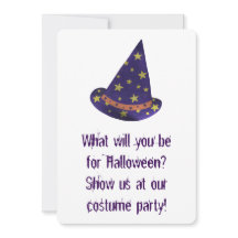 Guiden Hat Halloween Costume Party-inbjudningar