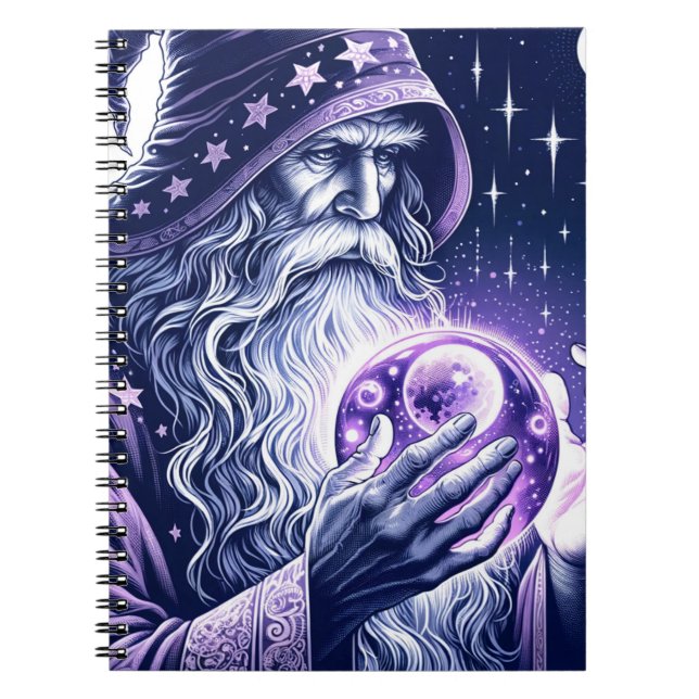 Guiden lila Celestial Space Gazing Crystal Boll Anteckningsbok (Framsidan)