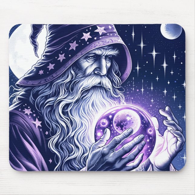 Guiden lila Celestial Space Gazing Crystal Boll Musmatta (Framsidan)