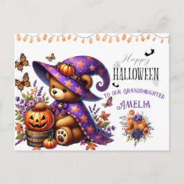 Guiden lycklig Helloween Cute Bear Helg Vykort