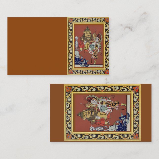 Guiden Oz-Affärskortet Visitkort (Fram/baksida)