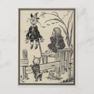 Guiden Oz Dorothy och Fågelskrämman Vykort