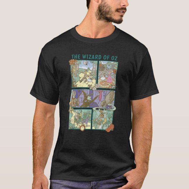 Guiden Oz Illustrated Storytime Panels T Shirt (Framsida)