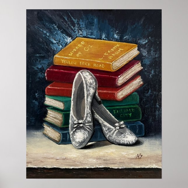 Guiden Oz Silver Shoes Giclee Print Poster (Framsidan)