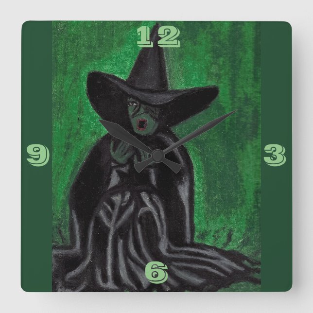 GUIDEN OZ SMÄLTER WITCH FYRKANTIG KLOCKA (Framsida)