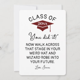 Guiden Robe och Hat Studenten 2025 Lustigt Anpassn Julkort