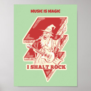 Guiden spelar gitarr poster