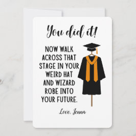 Guidens Robe- och Hat Studenten-Anpassningsbar-kor Julkort