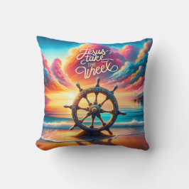 Guiding Light Jesus Ta hjulet Kudde