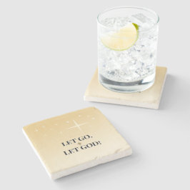 Guiding Light Let Go Let God Cross Stenunderlägg