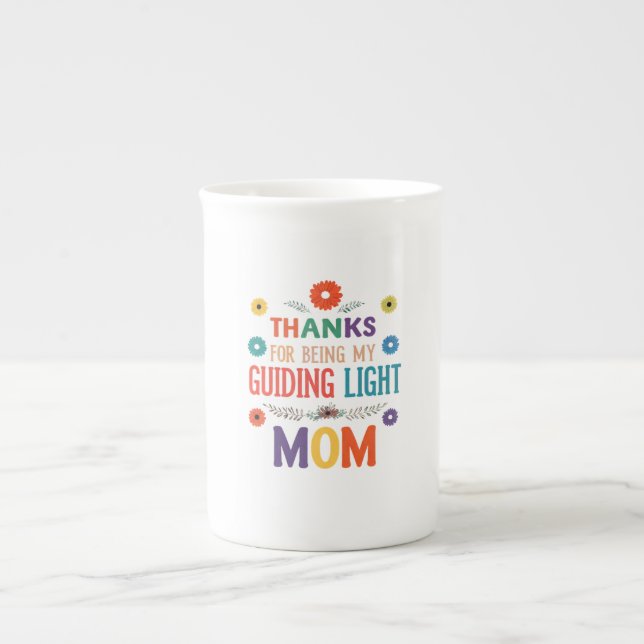 Guiding Light Mamma Mugg - Heartfilt hyllning Benporslin Mugg (Framsidan)