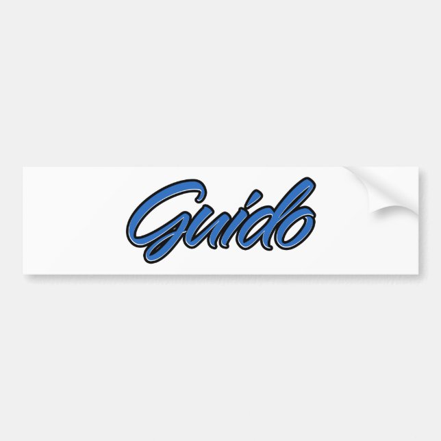 Guido Namn blue Aufkleber Sticker Autoaufkleber Bildekal (Framsidan)