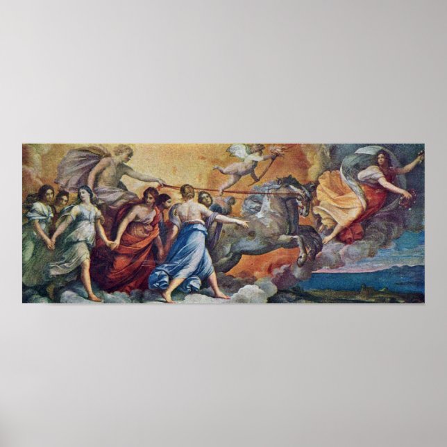 Guido Reni - Aurora efter Apollo i hans bil Poster (Framsidan)