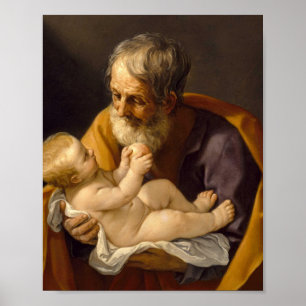 Guido Reni - Saint Joseph och Kristus Child Poster