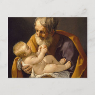 Guido Reni - Saint Joseph och Kristus Child Vykort