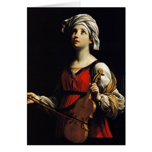 Guido Reni- St Cecilia Hälsningskort (Framsidan)