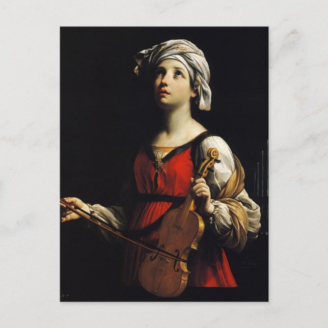 Guido Reni- St Cecilia Vykort (Framsida)