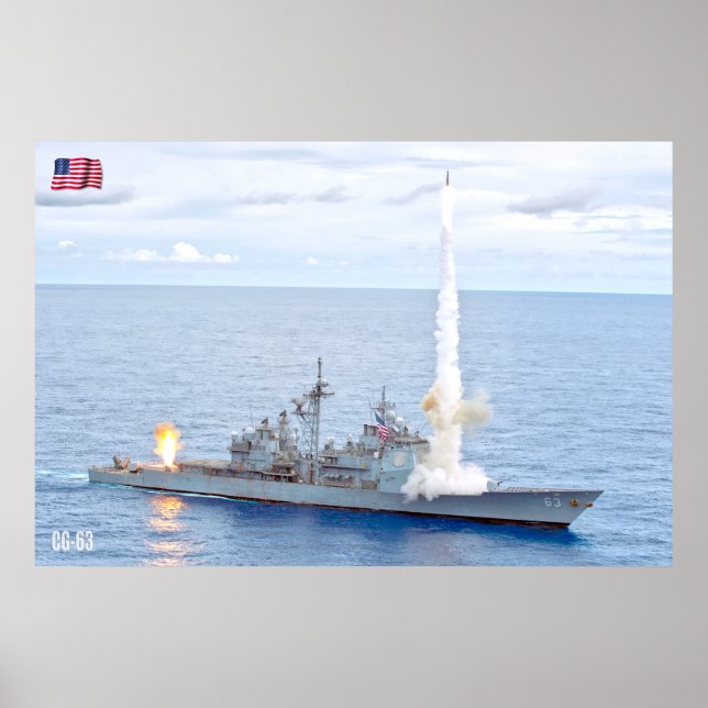 GUIED-MISSILE CRUISER - CG-63 POSTER (Framsidan)