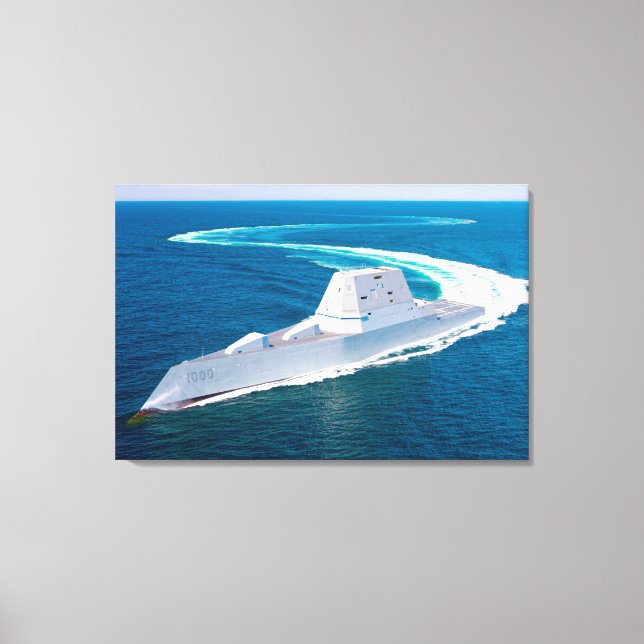 GUIED-MISSILE FÖRSTÖRARE - DDG-1000 24x36 Canvastryck (Framsida)