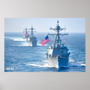 GUIED-MISSILE FÖRSTÖRARE - DDG-102 POSTER